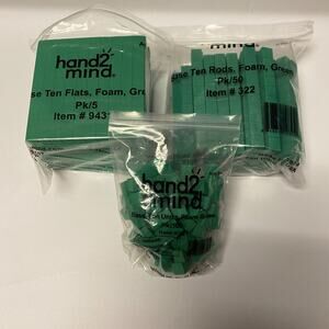 Mixed Lot Hand2Mind Green Foam Base Ten Units Cubed Math Manipulatives